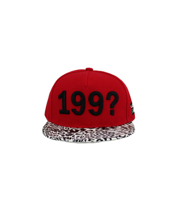 KeFigo Cap 199?-Front, red and leopard